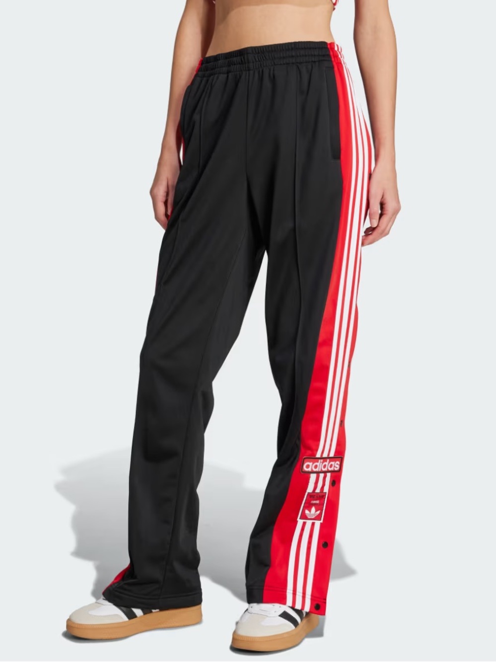 adidas Adibreak Women’s Track Pants Black Better Scarlet Red JV8554